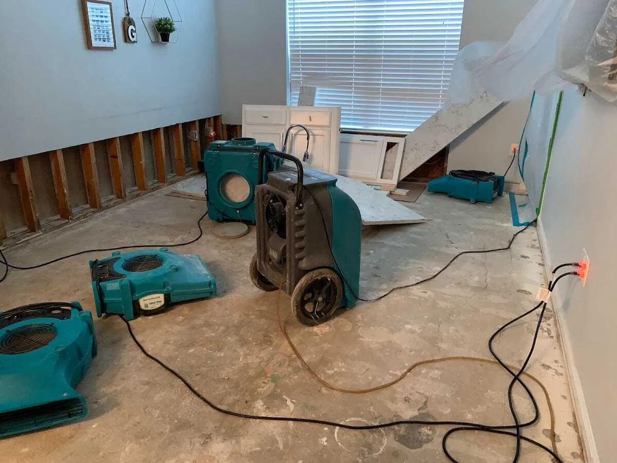 Dehumidifier in flood-cut room for Water Extraction & Removal in Umatilla